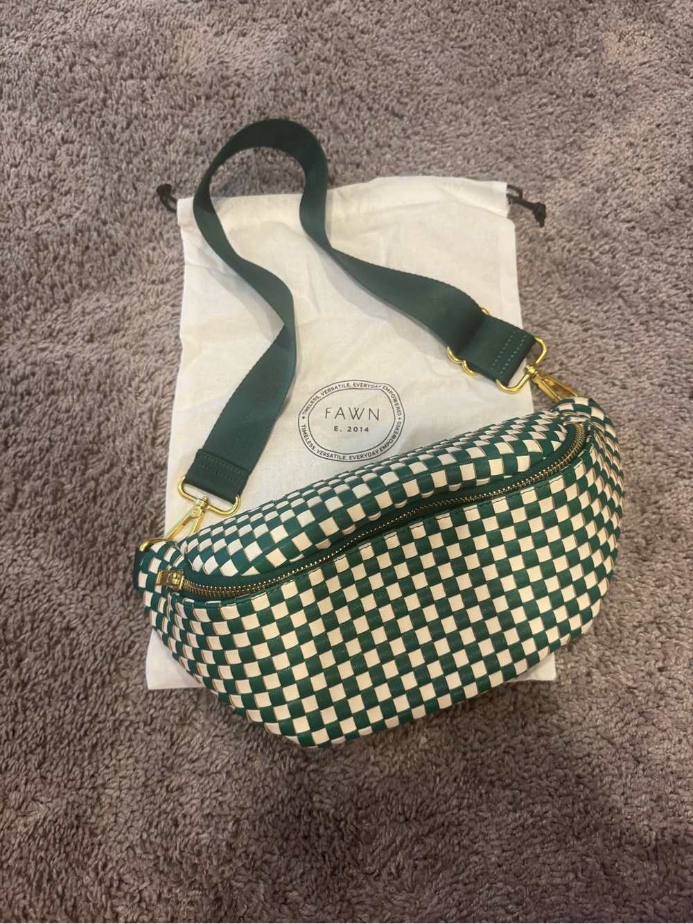 Fawn Design Green Woven Fawny Pack